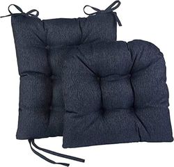 Klear Vu Non-Slip Omega Rocking Chair Cushions Set, Seat and SeatBack Pads, 2 Piece, Solid Indigo 2 Count