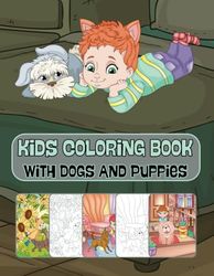 Kids Coloring Book With Dogs And Puppies
