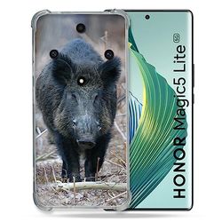 Cokitec Custodia rinforzata per Honor Magic 5 Lite Caccia Cinghiale Pin