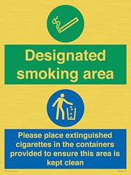 Designated smoking area Please place extinguished cigarettes in the containers provided to ensure.