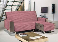 Biancheriaweb - Funda para sofá Chaise Longue Acolchada Antimanchas, Impermeable, Modelo Olimpo Burdeos, 240 cm