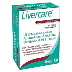 HealthAid Livercare Pack of 2 x 60 Vegetarian Tablets (120 Tablets)
