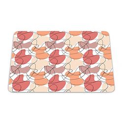 Bonamaison, Tappetino per mouse rettangolare con stampa digitale pop art, base antiscivolo, per ufficio e casa, dimensioni: 22 x 18 cm