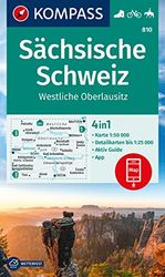 810 sachsische schweiz: 4in1 Wanderkarte, mit Aktiv Guide und Detailkarten inklusive Karte zur offline Verwendung in der KOMPASS-App. Fahrradfahren. Skitouren. Langlaufen.