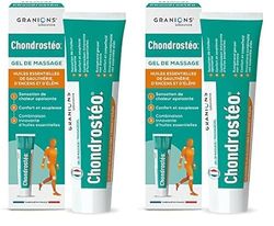 GRANIONS Chondrostéo+ Gel de Massage | Sensation de chaleur apaisante, Confort & souplesse | Huiles Essentielles de gaulthérie, encens, élémi | Fabriqué en France | 100ml (Lot de 2)