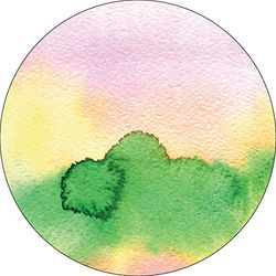 Bonateks, Round Digital Printed Mouse Pad, Non-Slip Base, for Office and Home, Diameter:22cm
