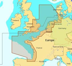NAVICO LOGISTICS EUROPE BV North-West European COASTS M-EW-M227-MS/MAX-Wide-Euro DCM-323, Other, Multicolor, One Size