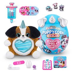 Rainbocorns Puppycorn Rescue Surprise, Pastore rainbocorn, rainboville Animale di Peluches da Collezione a Sorpresa, Colore Shepherd, 9261B