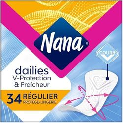 Nana Dailies Fraîcheur & Protection - Protège-slips ultra absorbant, standard, 34 pièces