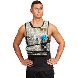 Cross101 Verstelbaar gewichtvest camouflage trainingsgewicht fitness, 9,07 kg.