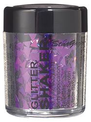 Stargazer Shaped Glitter, Purple Triangle. Cosmetic gliter shapes that can be used on the face or body.