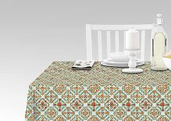 Doge Milano Nappe avec impression numérique, 100% Made in Italy Nappe antidérapante pour salle à manger, lavable et antitache, modèle de Noël - Rivodutri, cm 180x140