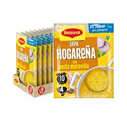 MAGGI Sopa Hogareña con Pasta Maravilla - Sopa Deshidratada - Pack de 18 x 78g (4 raciones por sobre)