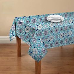 Doge Milano Nappe avec impression numérique, 100% Made in Italy Nappe antidérapante pour salle à manger, lavable et antitache, Modèle Maiolica - Rosannah, cm 240x140