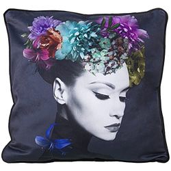 COJÍN TERCIOPELO 45X45CM PRETTY GIRL VENECIA C/CREMALLERA 45X45CM, 100% POLI╔STER