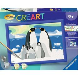 CreArt, Malen nach Zahlen Kinder - Pinguin-Familie