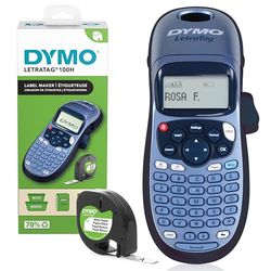 DYMO LetraTag LT-100H Handheld Label Maker | Märkmaskin med ABC-tangentbord och lättanvänd LCD-skärm med 13 tecken | för hem eller kontor