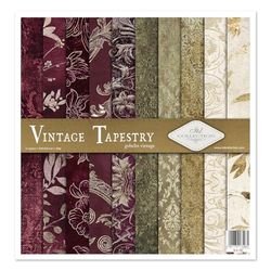ITD Collection - Scrapbooking Package 12 x 12 inches, Scrapbooking Paper, Decorative Paper, Decoupage, Card Making, Paper Size - 310 x 320 mm (Vintage Tapestry, SLS052)