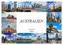 Australien Metropolen (Tischkalender 2024 DIN A5 quer), CALVENDO Monatskalender: Zwölf einmalige Bilder der Metropolen Australiens