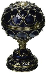 Design Toscano FH0319 Palais Royal Œufs Emaillés Style Romanov Peterhof, Émail, 6.5 x 6.5 x 10 cm