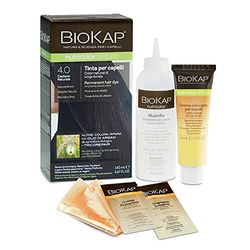 BIOKAP Nutricolor Delicato, Tinta capelli senza ammoniaca che rende i capelli morbidi e lucenti, Colorazione capelli con colori naturali, 140 ml (4.0 Castano Naturale)