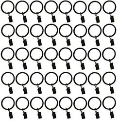 TEJATAN Metal Anillos de Cortina con Clips y Ojales