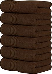 Utopia Towels Toallas de Mano Marrones – 100% algodón Peinado Hilado en Anillo, Ultra Suaves y Altamente absorbentes, Toallas de Mano Extra Grandes de 600 g/m², 16 x 28 Pulgadas