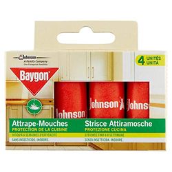 Baygon Rubans - Atrapamoscas (8semanas,) 4 unidades, El embalaje puede variar