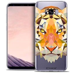 Caseink - Beschermhoes voor Samsung Galaxy S8 (G950) [Crystal Gel HD Polygon Series Animal - Zacht, Ultradun - Bedrukt in Frankrijk] Tijger