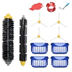 Loveco Replacement Accessories Kit for iRobot Roomba 675 Robotics,4 Filter,4 Side Brush,1 Bristle and Flexible Beater Brush,2 Cleaning Tool