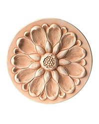 PANNELLO DA PARETE ROSONE FIORE IN TERRACOTTA FATTO A MANO ; DIAMETRO CM. 18, PROFONDITA’ CM. 3 MATTONELLA PIASTRELLA COTTO NATURALE MADE IN ITALY