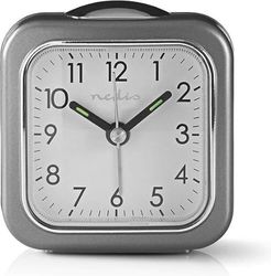 Levitantes Grey Analog Alarm Clock, Estandar