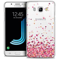 Caseink - fodral för Samsung Galaxy J5 2016 (J510) [Crystal HD Collection Sweetie Design Heart Flakes - hårt - ultratunt - tryckt i Frankrike]