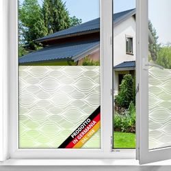d-c-fix Pellicola protettiva per finestra Charis con motivo statico, autoadesiva, di alta qualità, 67,5 cm x 1,5 m, opaca, con protezione dai raggi UV, pellicola protettiva per finestra, pellicola