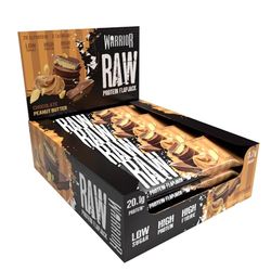 Warrior Raw Protein Bars – 12 x 75g Oat Bar Flapjacks – High Fibre, Low Sugar – Ideal Meal Replacement or Healthy Nutrition Energy Snacks - HFSS / GMP Certified – UK Made (Chocolate Peanut Butter)