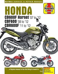 Honda Cb600f Hornet 07 to 12, Cbf600 08 to 12 & Cbr600f 11 to 12