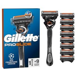 Gillette ProGlide Razor for Men, 1 Gillette Razor, 9 Blade Refills