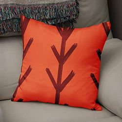 Bonamaison Decorative Cushion Cover Orange & Bordeux, Throw Pillow Covers, Home Decorative Pillowcases for Livingroom, Sofa, Bedroom, Size: 50x50 Cm - Designed and Manufactured in Turkey