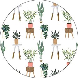 Bonateks, Ronde digitaal bedrukte muismat, antislip onderkant, voor kantoor en thuis, diameter: 22 cm