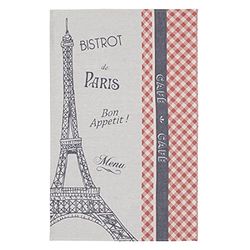Coucke Asciugamano francese Cotton Jacquard Trocadero, 50,8 x 76,2 cm, rosso, 100% cotone