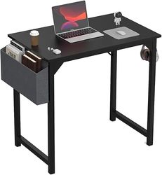 DUMOS Escritorio, Madera, Negro, 80 x 50 cm