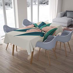 Bonamaison, Anti-moisissure, Séchage Rapide, Résistant aux Taches, Lavable en Machine, 100% Polyester Nappe de Table (140cm x 200cm) - Conçu et Fabriqué en Turquie