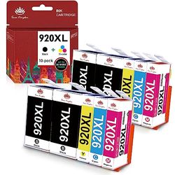 Toner Kingdom 920XL Cartucce d'inchiostro Compatibile per Cartucce HP 920 XL per HP Officejet 6500A 6500, HP Officejet 7500A 7500, HP Officejet 6000 7000 (4 Nero 2 Ciano 2 Magenta 2 Giallo)