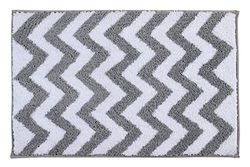 Penguin Home Bath Mat Tappetino da Bagno Reversibile, 100% Pile in Microfibra, Argento, 50 x 80 cm