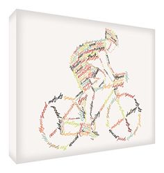 Little Helper Oh my Word! WSNB-BC-BIKE128-10-DE Impression sur toile Orange