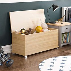 Vida Designs Leon Boîte à Jouets en pin pour Enfants avec Couvercle, couvertures et couvertures