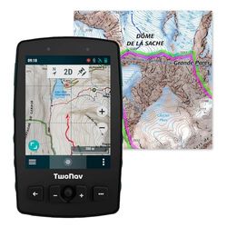 TwoNav Aventura 2 Plus + Carte France IGN Top25 Entière, GPS de Marche à Pied écran Large de 3,7 Pouces, Boutons et Joystick pour Alpinisme, Trekking ou randonnée. Couleur Turquoise