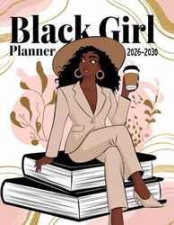 Black Girl Planner 2026-2030: Monthly Five Years Calendar for Women from January 2026 to December 2030 Featuring Budget, Habit Tracker