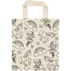 Bolsa de la compra, tamaño 27,5x30 cm, 135 g/m2, natural claro, unicornio, 1 unidad