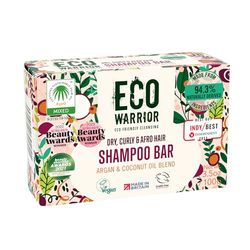 Eco Warrior Dry Hair Shampoo Bar - Vegan, Cruelty Free, No SLS or Parabens, Deeply Nourishing Argan & Coconut Oil, Marshmallow Extract For Soft Dry Hair, Little Soap Company, 100g
